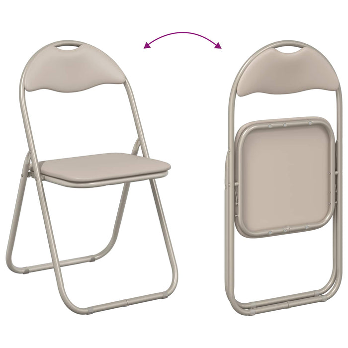 Scaun pliant 8 pcs Nisipiu 48 x 43,5 x 81 cm Piele artificială WALTI