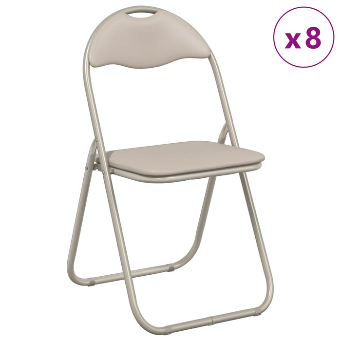 Scaun pliant 8 pcs Nisipiu 48 x 43,5 x 81 cm Piele artificială WALTI
