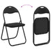 Scaun pliant 8 pcs Negru 48 x 43,5 x 81 cm Piele artificială - WALTI WALTI