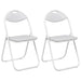 Scaun de luat masa pliabil 2 pcs Alb 48 x 43,5 x 81 cm oțel PVC - WALTI WALTI