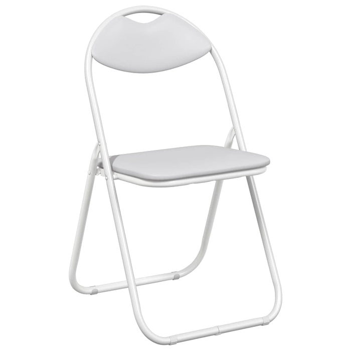 Scaun de luat masa pliabil 2 pcs Alb 48 x 43,5 x 81 cm oțel PVC - WALTI WALTI