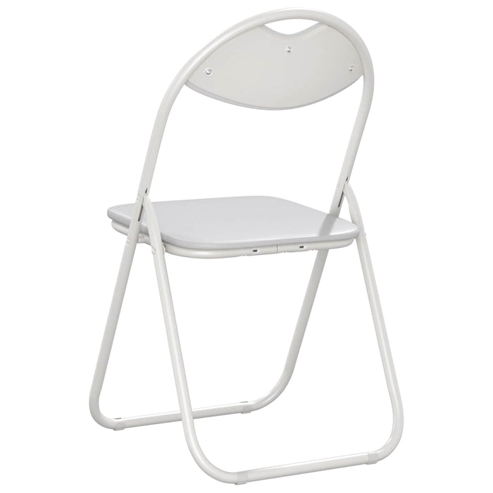Scaun de luat masa pliabil 2 pcs Alb 48 x 43,5 x 81 cm oțel PVC - WALTI WALTI