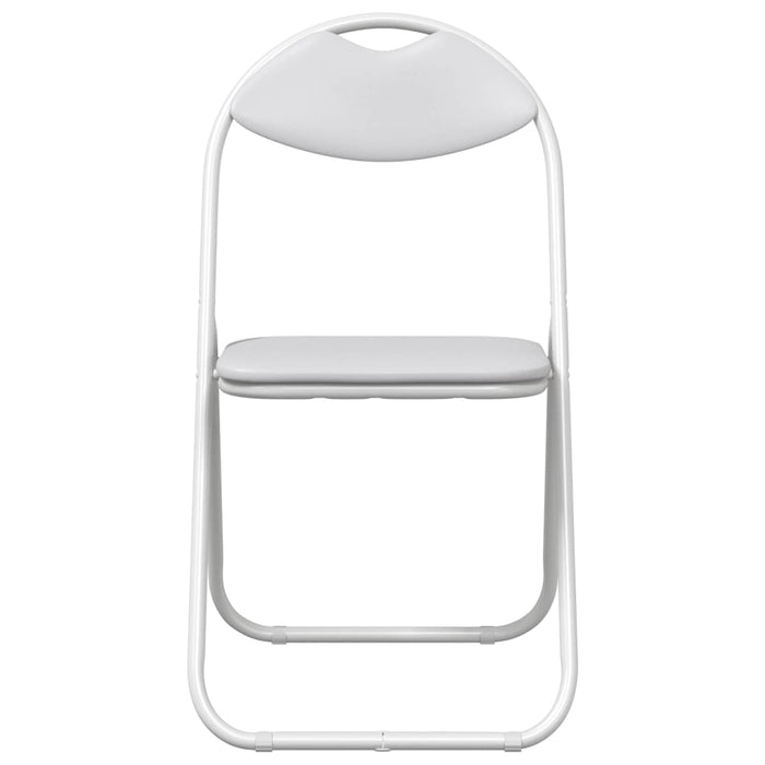 Scaun de luat masa pliabil 2 pcs Alb 48 x 43,5 x 81 cm oțel PVC - WALTI WALTI