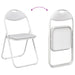Scaun de luat masa pliabil 2 pcs Alb 48 x 43,5 x 81 cm oțel PVC - WALTI WALTI