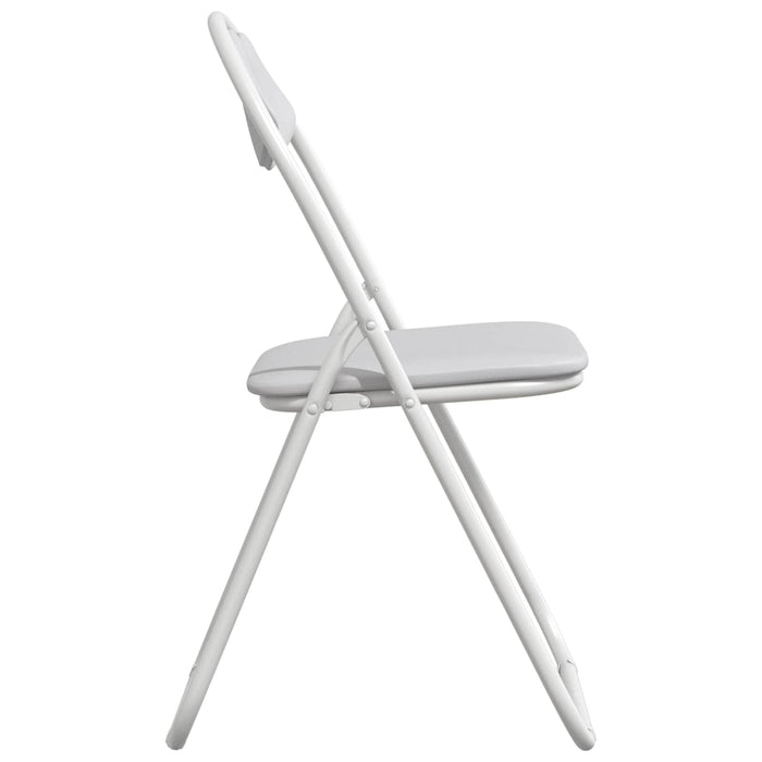 Scaun de luat masa pliabil 2 pcs Alb 48 x 43,5 x 81 cm oțel PVC - WALTI WALTI