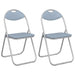 Scaun de luat masa pliabil 2 pcs Gri 48 x 43,5 x 81 cm oțel PVC - WALTI WALTI