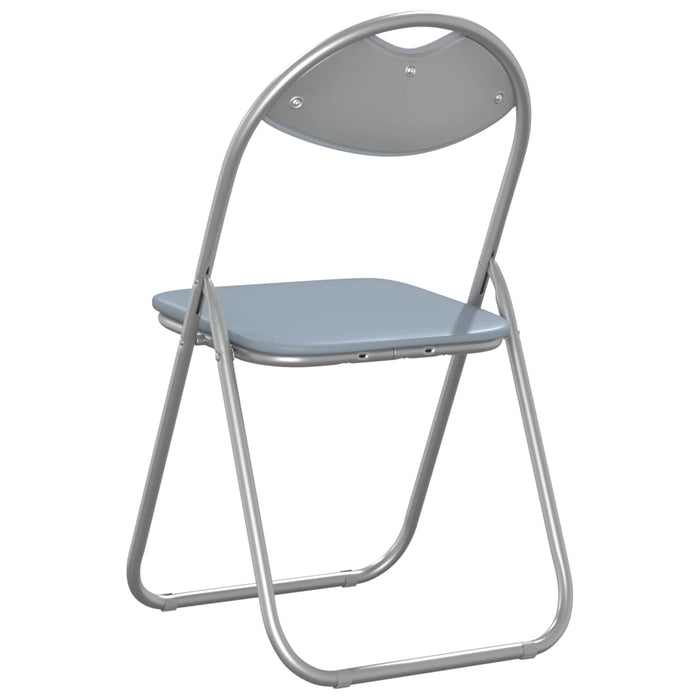 Scaun de luat masa pliabil 2 pcs Gri 48 x 43,5 x 81 cm oțel PVC - WALTI WALTI