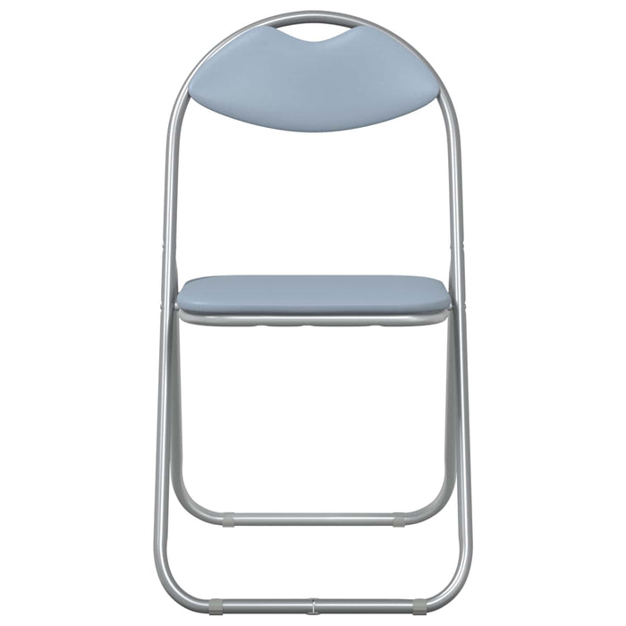 Scaun de luat masa pliabil 2 pcs Gri 48 x 43,5 x 81 cm oțel PVC - WALTI WALTI