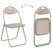 Scaun de luat masa pliabil 2 pcs Nisipiu 48 x 43,5 x 81 cm - WALTI WALTI