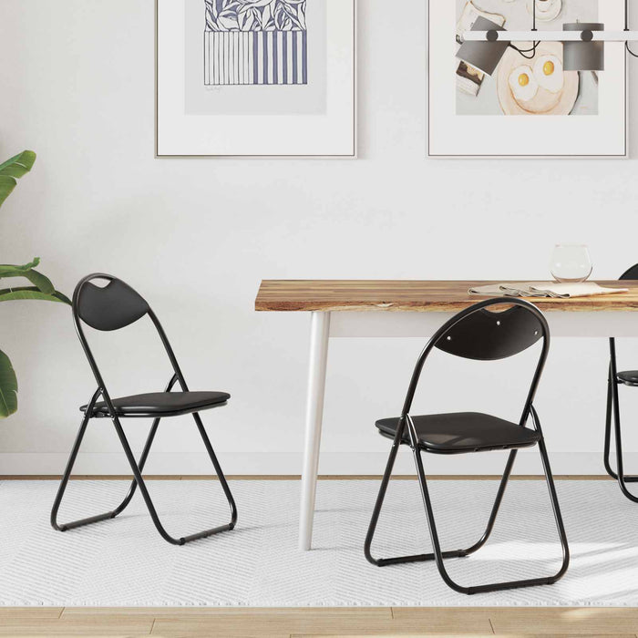 Scaun de luat masa pliabil 2 pcs Negru 48 x 43,5 x 81 cm - WALTI WALTI