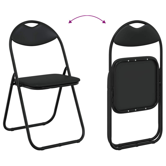 Scaun de luat masa pliabil 2 pcs Negru 48 x 43,5 x 81 cm - WALTI WALTI