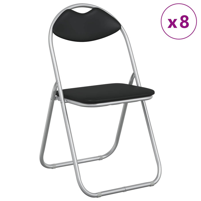 Scaun de luat masa pliabil 8 pcs Negru 48 x 43,5 x 81 cm - WALTI WALTI
