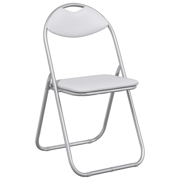 Scaun de luat masa pliabil 8 pcs Alb 48 x 43,5 x 81 cm oțel PVC - WALTI WALTI