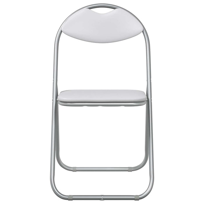 Scaun de luat masa pliabil 8 pcs Alb 48 x 43,5 x 81 cm oțel PVC - WALTI WALTI