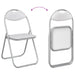 Scaun de luat masa pliabil 8 pcs Alb 48 x 43,5 x 81 cm oțel PVC - WALTI WALTI