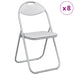 Scaun de luat masa pliabil 8 pcs Alb 48 x 43,5 x 81 cm oțel PVC - WALTI WALTI