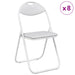 Scaun de luat masa pliabil 8 pcs Alb 48 x 43,5 x 81 cm oțel PVC - WALTI WALTI