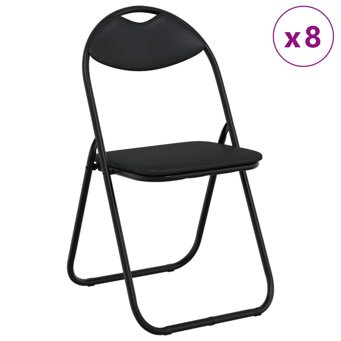 Scaun de luat masa pliabil 8 pcs Negru 48 x 43,5 x 81 cm - WALTI WALTI