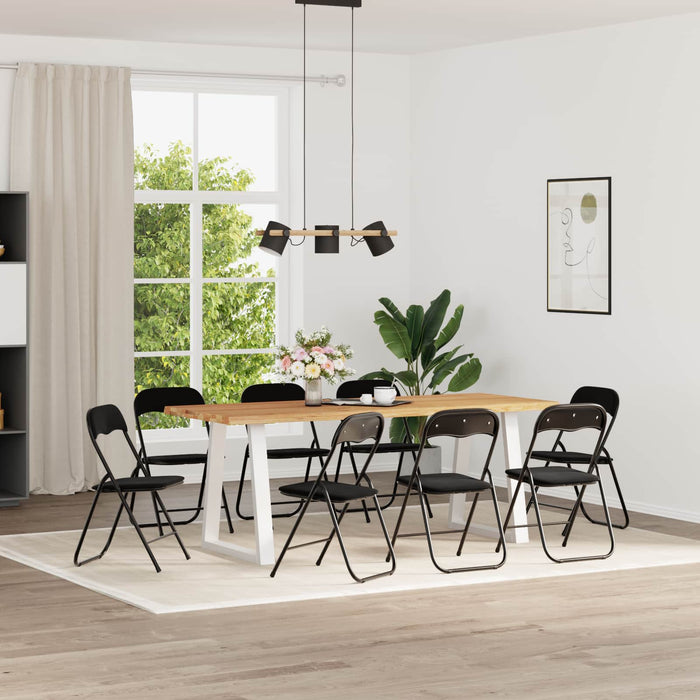 Scaun pliant 8 pcs Negru 48 x 44 x 78 cm Catifea - WALTI WALTI