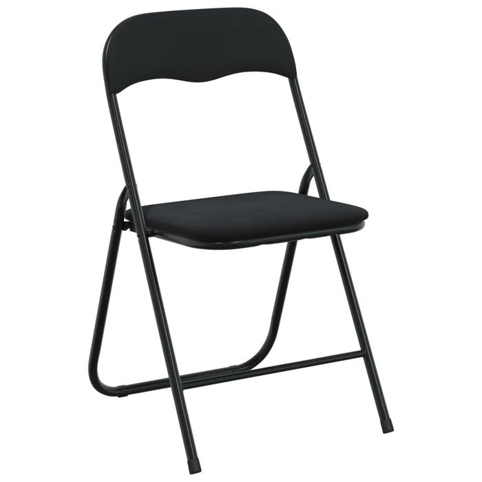 Scaun pliant 8 pcs Negru 48 x 44 x 78 cm Catifea - WALTI WALTI