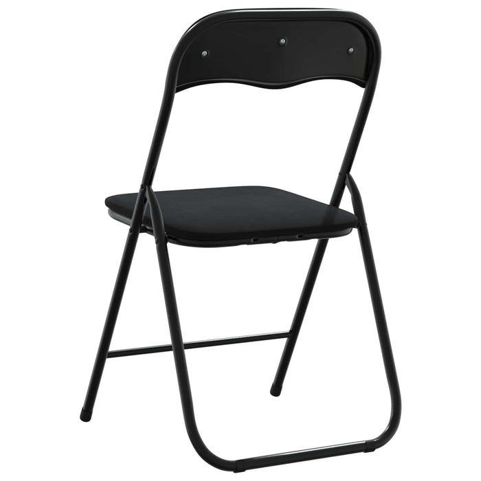 Scaun pliant 8 pcs Negru 48 x 44 x 78 cm Catifea - WALTI WALTI
