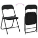 Scaun pliant 8 pcs Negru 48 x 44 x 78 cm Catifea - WALTI WALTI
