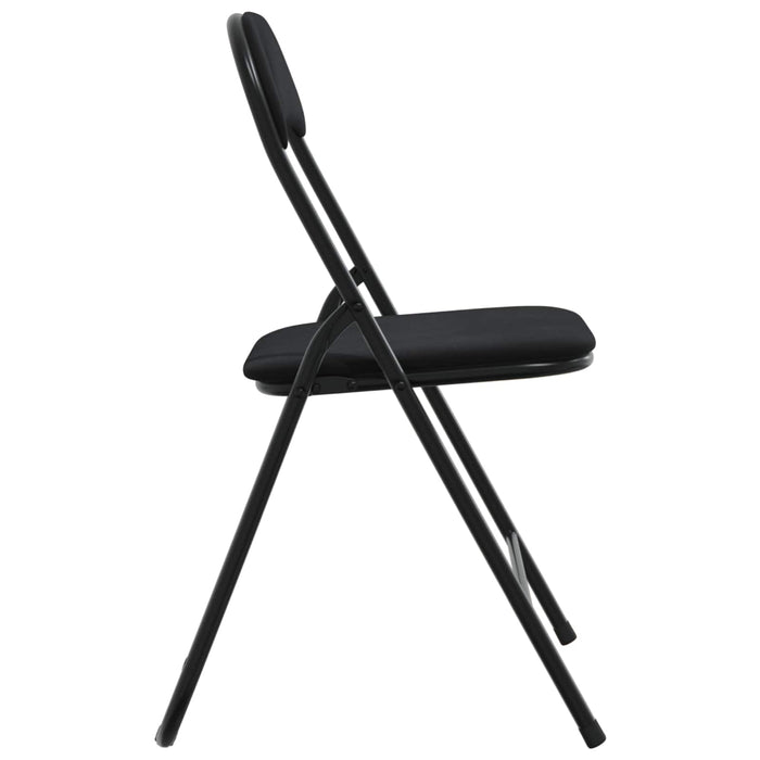 Scaun pliant 8 pcs Negru 48 x 44 x 78 cm Catifea - WALTI WALTI