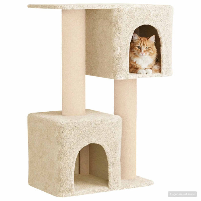 Copac pentru pisici cu stâlpi de zgâriere din sisal Crem 114 cm WALTI