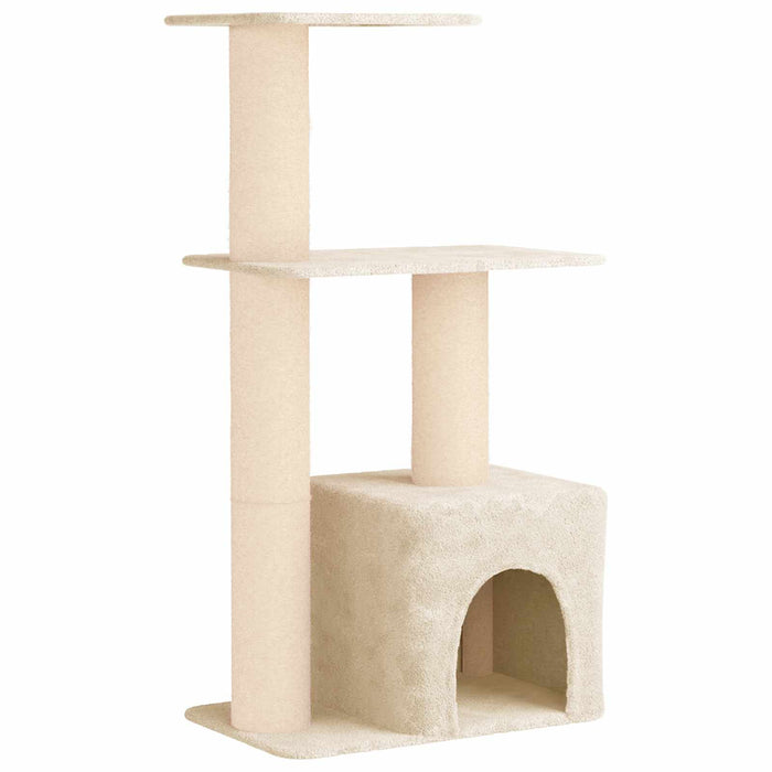Copac pentru pisici cu stâlpi de zgâriere din sisal Crem 133 cm WALTI