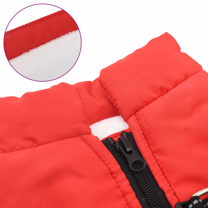 Haina pentru Câini cu ham Roșu XL Fleece și poliester - WALTI WALTI