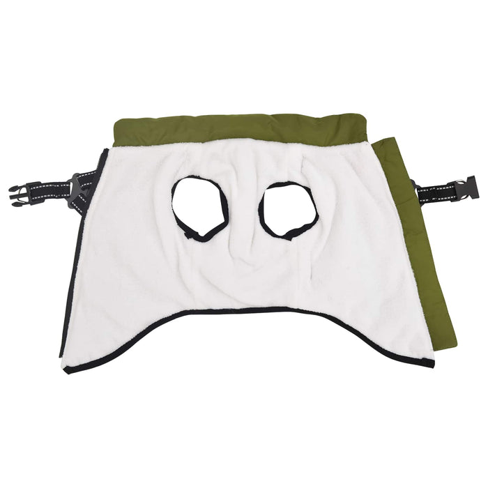 Haina pentru Câini cu ham Verde Army M Fleece și poliester - WALTI WALTI