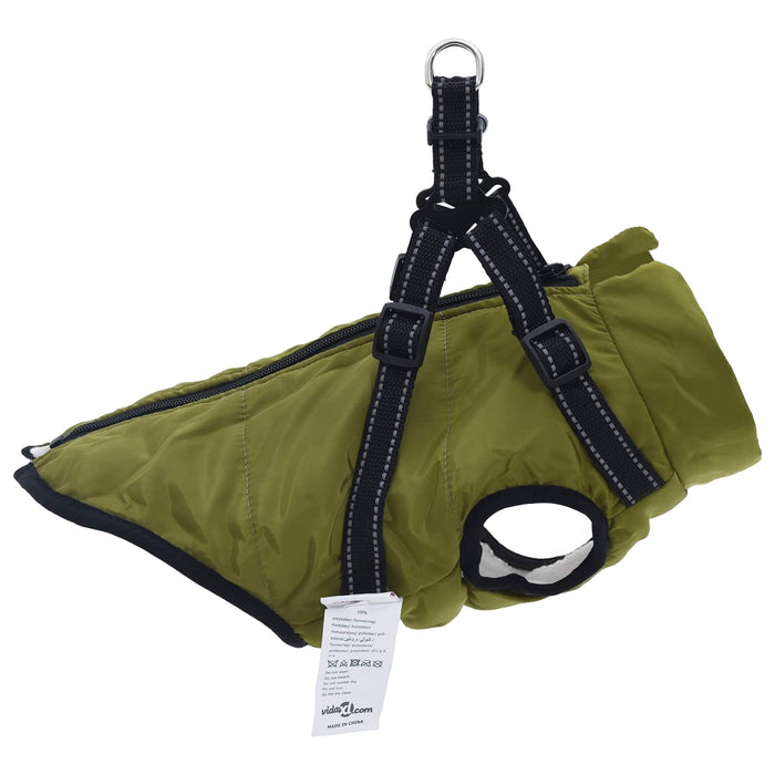 Haina pentru Câini cu ham Verde Army L Fleece și poliester - WALTI WALTI