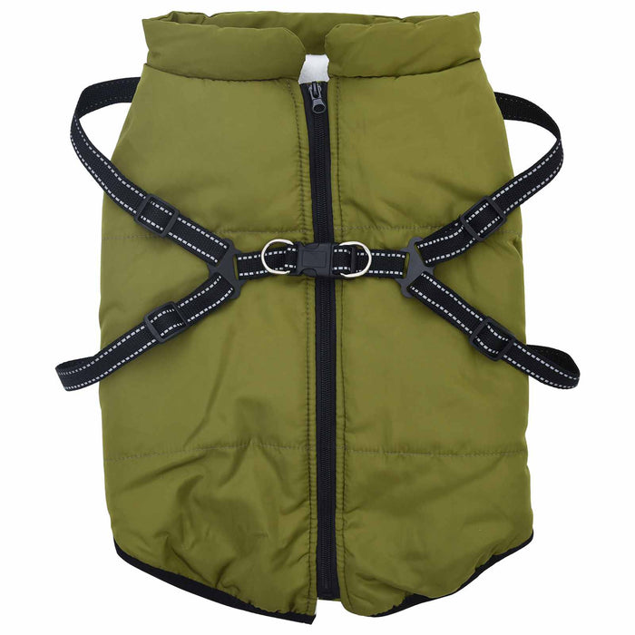 Haina pentru Câini Verde Army L44 Fleece și poliester WALTI