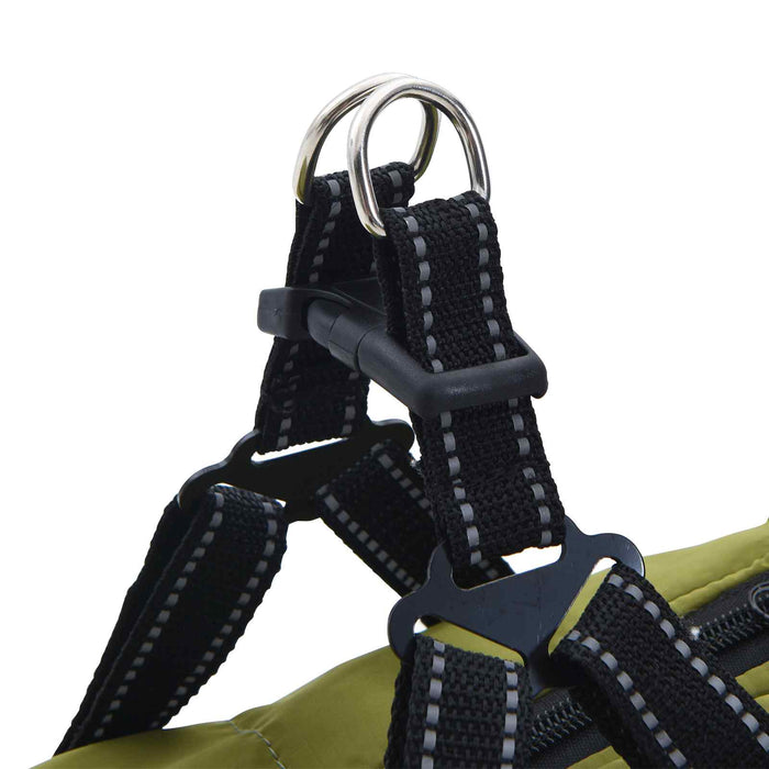 Haina pentru Câini Verde Army L48 Fleece și poliester WALTI