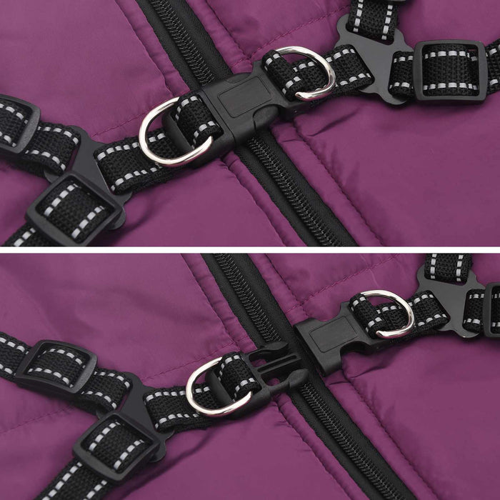 Haina pentru Câini cu ham Violet 3XL Fleece și poliester - WALTI WALTI