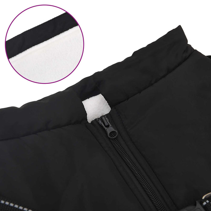 Haina pentru Câini cu ham Negru 4XL Fleece și poliester - WALTI WALTI