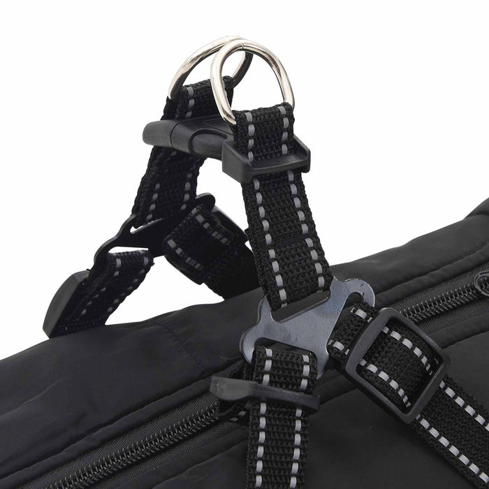 Haina pentru Câini cu ham Negru 4XL Fleece și poliester - WALTI WALTI