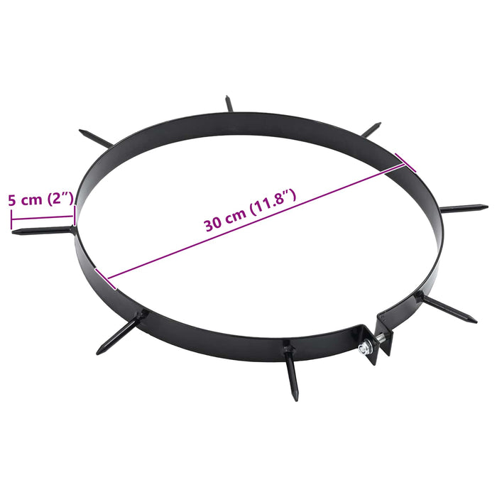 Pince pentru aerator cu vârfuri 5 pcs Negru Ø 300 mm Fier - WALTI WALTI
