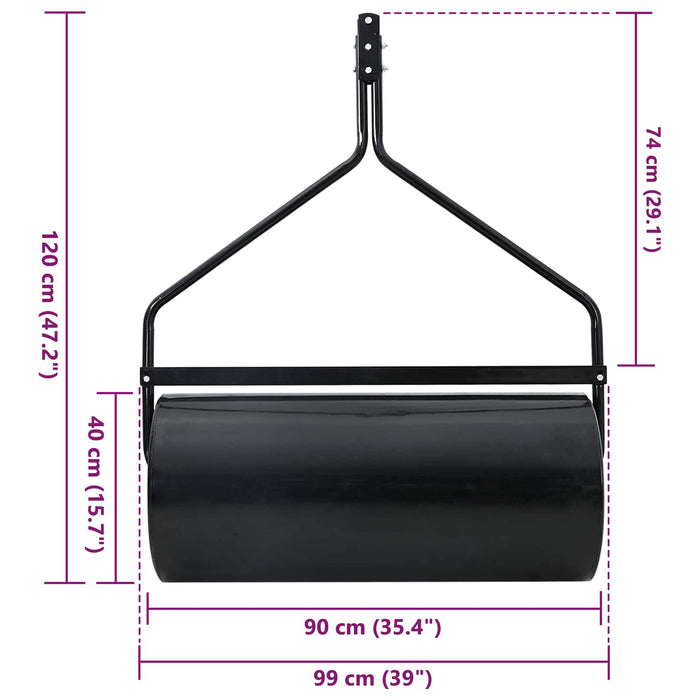 Rola de gazon pentru grădină Negru 120 x 99 cm Fier - WALTI WALTI