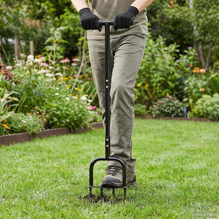 Unealtă aerator pentru gazon Negru 95 x 27 cm Plastic - WALTI WALTI