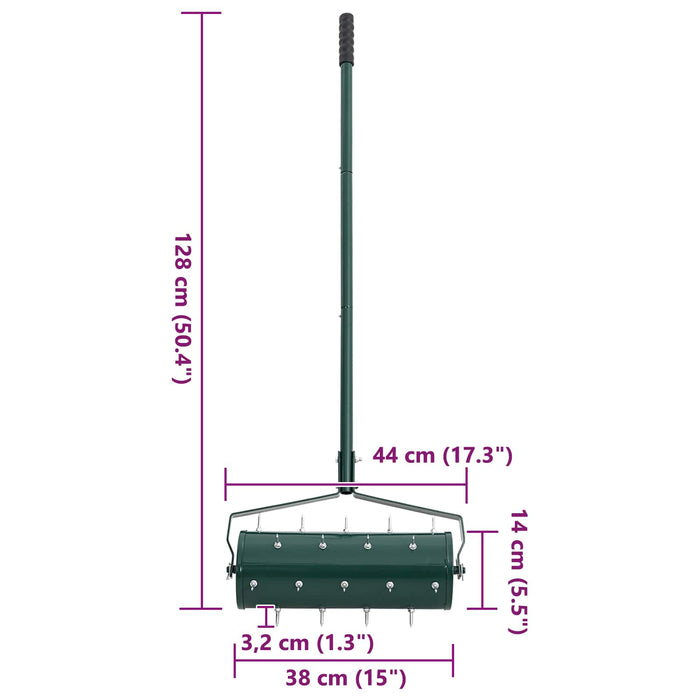 Rola de gazon trasă cu cleme pentru aerator Verde 128 x 38 cm - WALTI WALTI