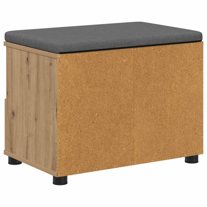 Bancă pentru pantofi cu pernă Stejar Artizanal 60 x 38 x 46 cm WALTI