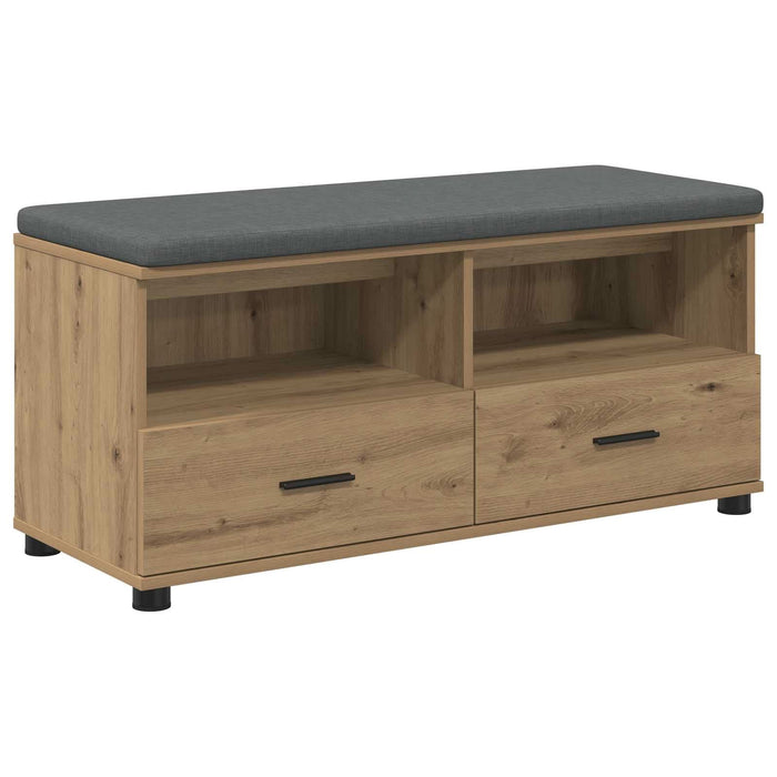 Bancă pentru pantofi cu pernă Stejar Artizanal 100 x 38 x 46 cm WALTI