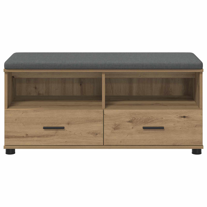 Bancă pentru pantofi cu pernă Stejar Artizanal 100 x 38 x 46 cm WALTI
