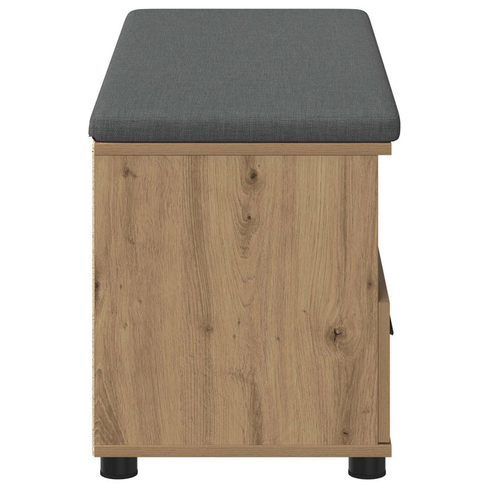 Bancă pentru pantofi cu pernă Stejar Artizanal 100 x 38 x 46 cm WALTI