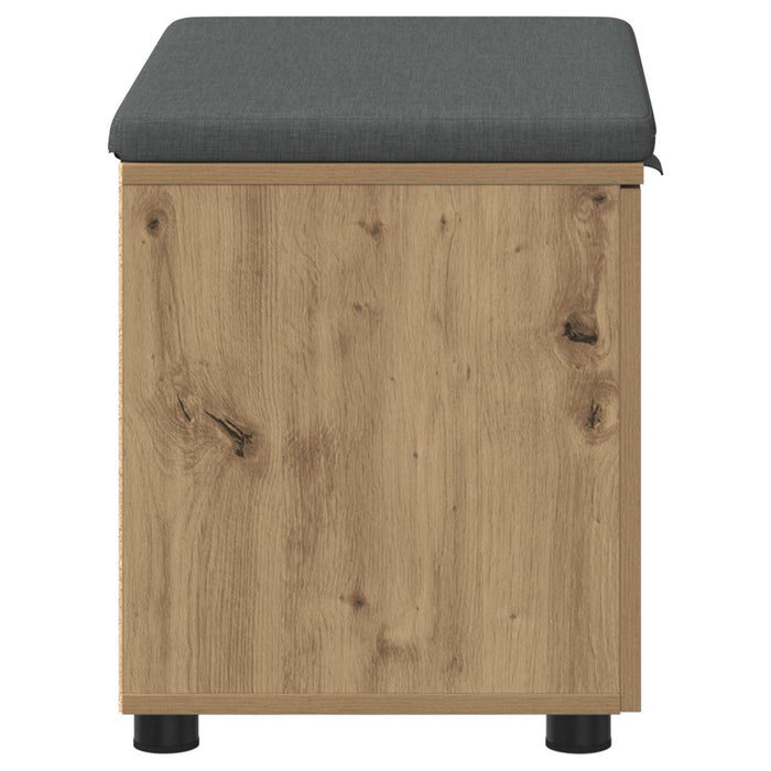 Bancă pentru pantofi cu pernă Stejar Artizanal 60 x 38 x 46 cm WALTI