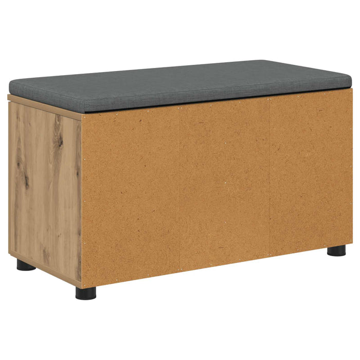 Bancă pentru pantofi cu pernă Stejar Artizanal 80 x 38 x 46 cm WALTI