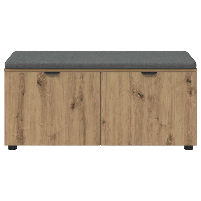 Bancă pentru pantofi cu pernă Stejar Artizanal 100 x 38 x 46 cm WALTI