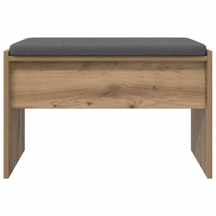 Bancă pentru pantofi cu pernă Stejar Artizanal 63 x 38 x 40 cm WALTI