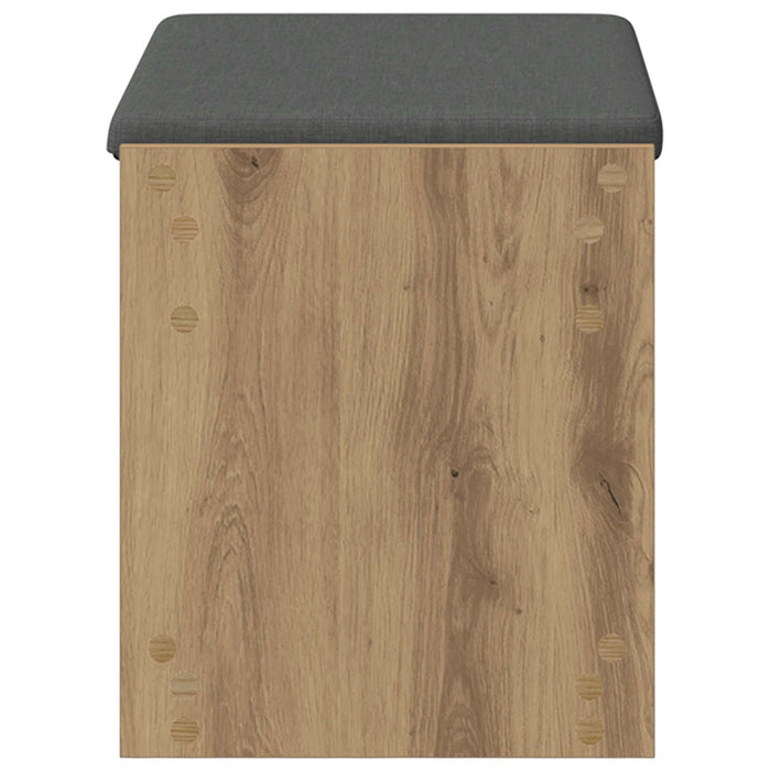 Bancă pentru pantofi cu pernă Stejar Artizanal 63 x 38 x 45 cm WALTI
